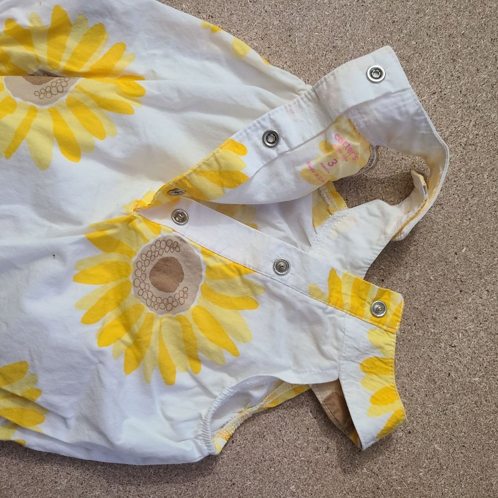 Carter's Sunflower Ruffled Romper - Picture 4 of 6